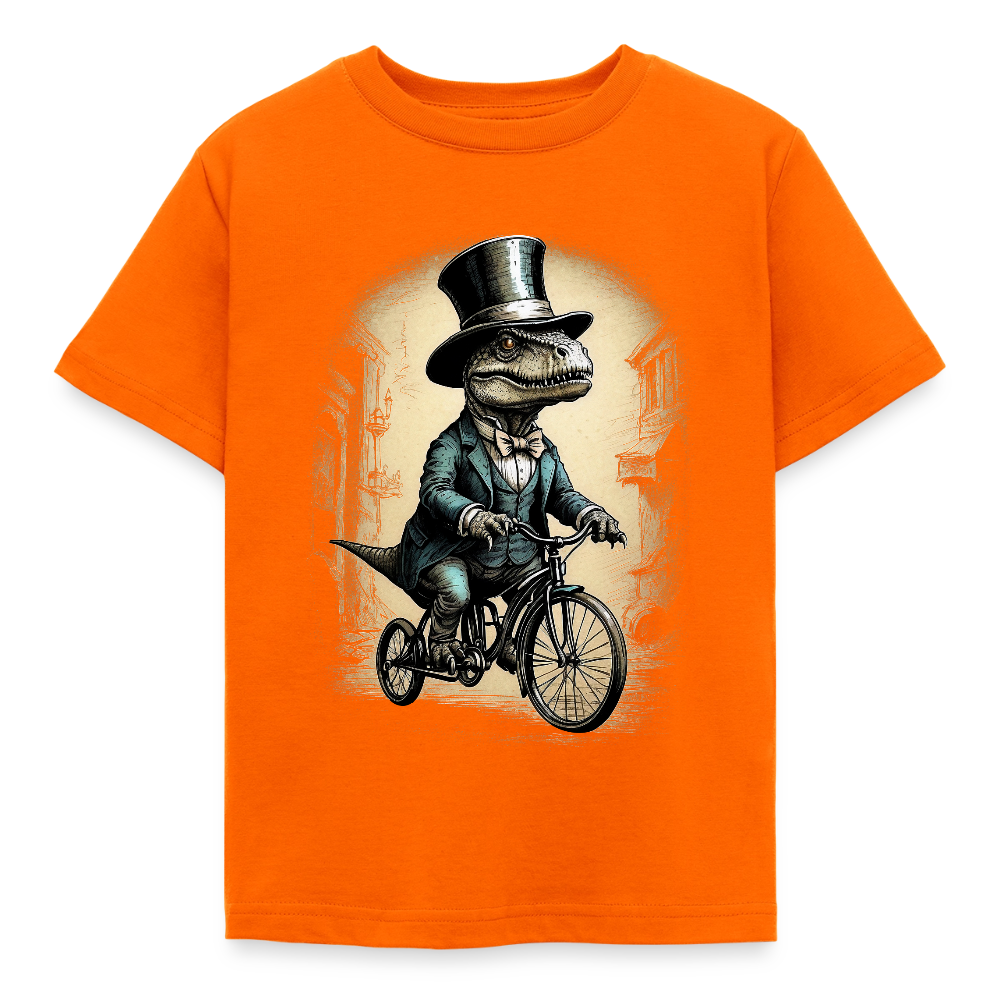 Kinder T-Shirt "Dinosaurier im Vintage Style" - Orange