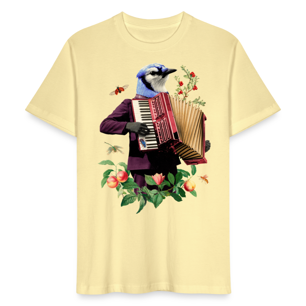 Männer Bio-T-Shirt "Vogel macht Musik" - Creme