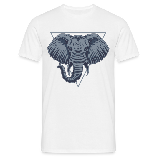 Männer T-Shirt "Cooler Elefant" - Weiß