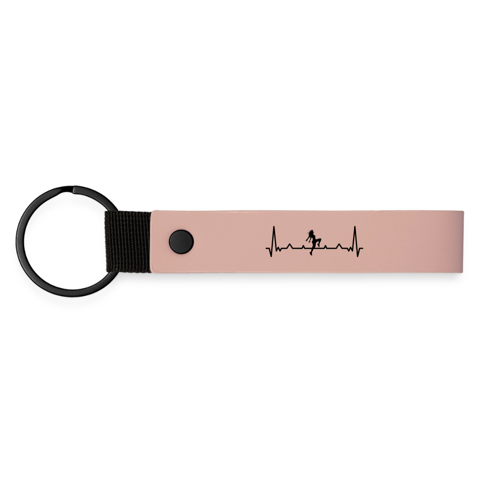 Schlüsselanhänger "Tänzerin" (Herzschlag-Design) - Rosa