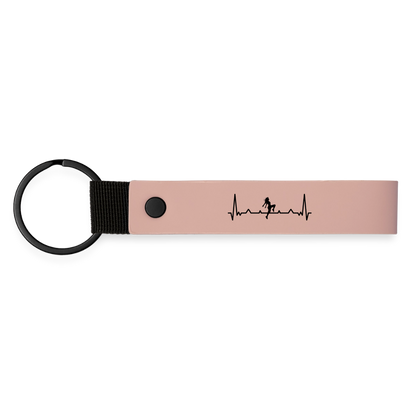 Schlüsselanhänger "Tänzerin" (Herzschlag-Design) - Rosa