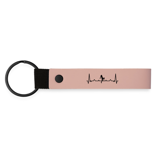 Schlüsselanhänger "Tänzerin" (Herzschlag-Design) - Rosa