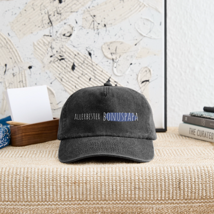 Vintage Cap "Allerbester Bonuspapa" - Vintage Schwarz