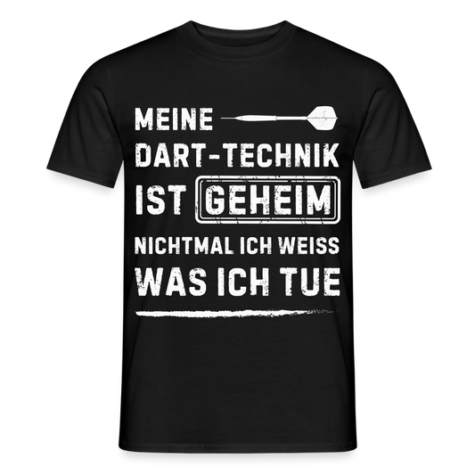 Männer T-Shirt "Dart Technik" - Schwarz