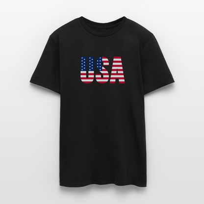 Männer T-Shirt "USA Schriftzug" - Schwarz