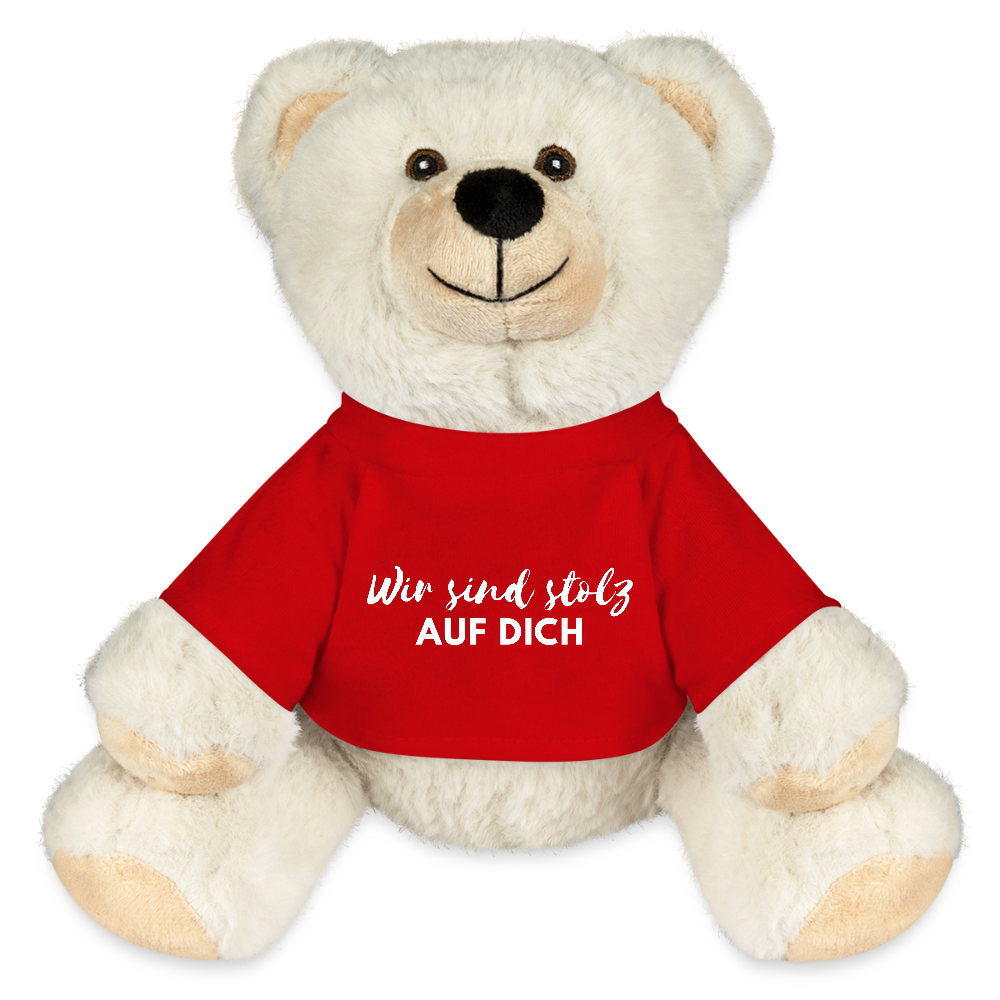 Teddybär "Wir sind stolz auf dich" - Rot