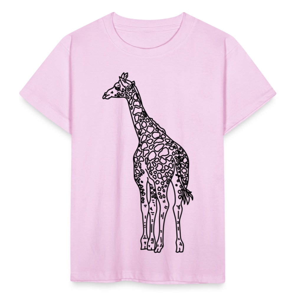 Kinder T-Shirt "Große Giraffe" - Hellrosa