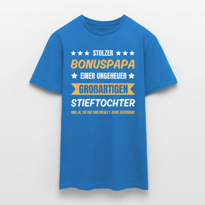 Männer T-Shirt "Stolzer Bonuspapa einer großartigen Stieftochter" - Royalblau