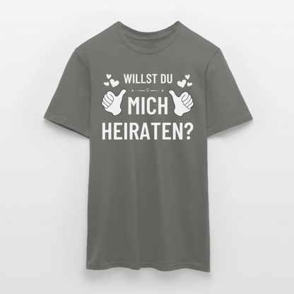 Männer T-Shirt "Willst du mich heiraten?" (Daumen) - Graphit
