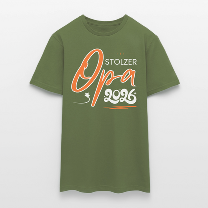 Männer T-Shirt "Stolzer Opa 2026" - Militärgrün