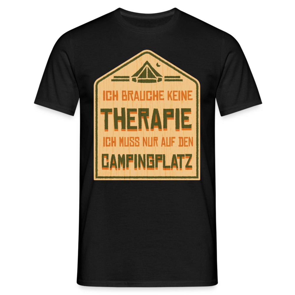 Männer T-Shirt "Ich muss nur auf den Campingplatz" - Schwarz