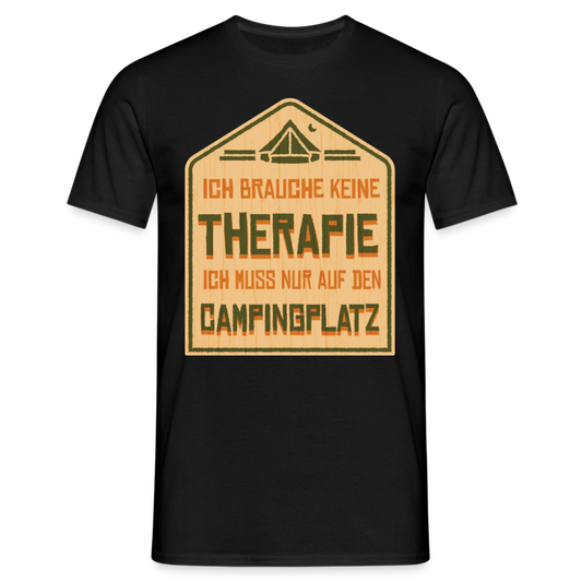 Männer T-Shirt "Ich muss nur auf den Campingplatz" - Schwarz