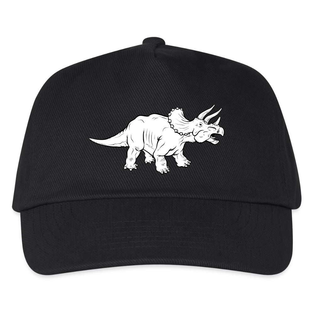 Kinder Basecap "Triceratops Dinosaurier" - Schwarz