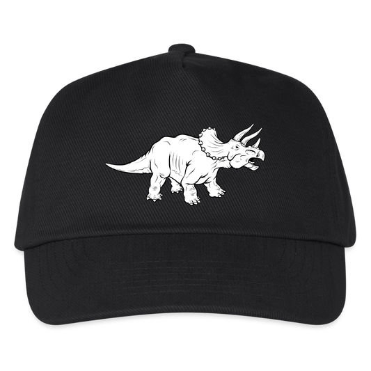 Kinder Basecap "Triceratops Dinosaurier" - Schwarz