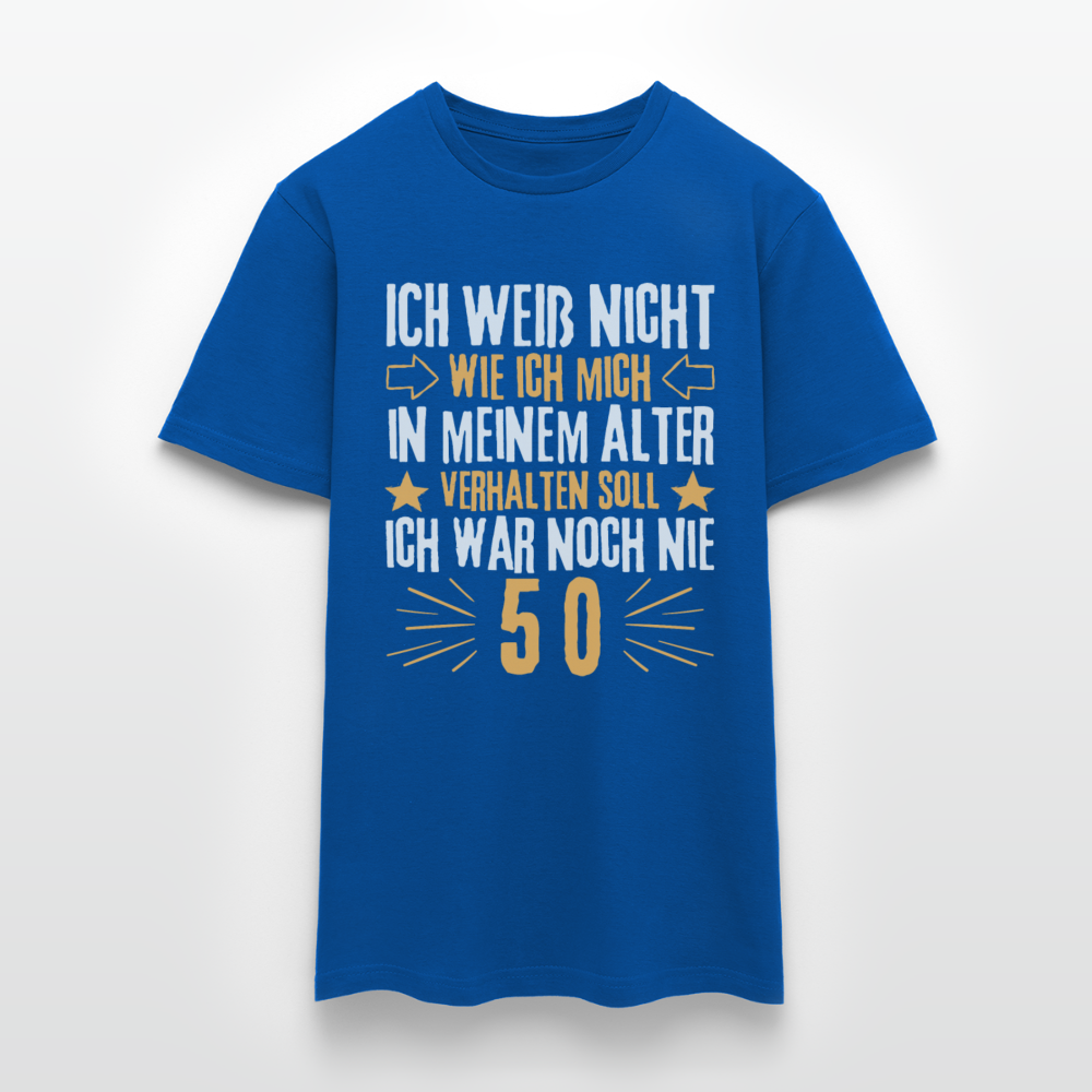 Männer T-Shirt "Ich war noch nie 50" - Royalblau