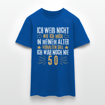 Männer T-Shirt "Ich war noch nie 50" - Royalblau