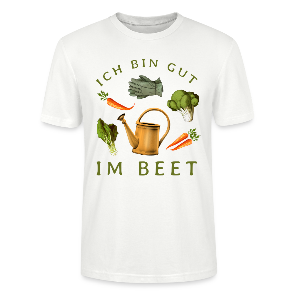 Männer Bio-T-Shirt "Ich bin gut im Beet" - Weiß