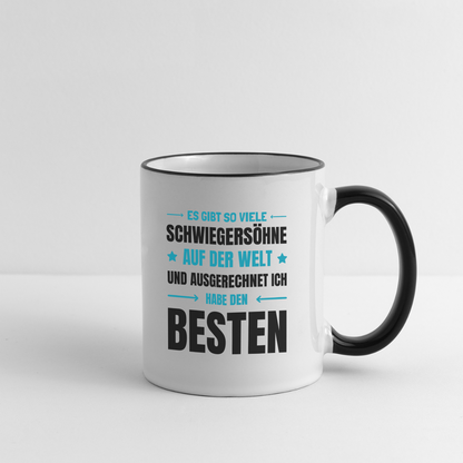 Tasse "Es gibt so viele Schwiegersöhne auf der Welt und ausgerechnet ich habe den besten" - Weiß/Schwarz