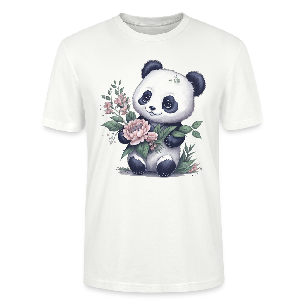 Unisex Bio-T-Shirt "Pandabär im Wasserfarben-Stil" - Weiß