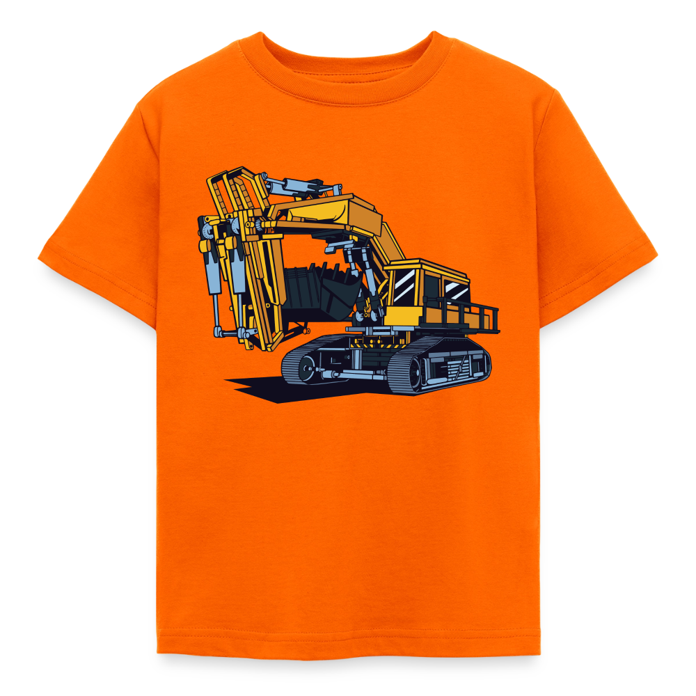 Kinder T-Shirt "Großer Bagger" - Orange