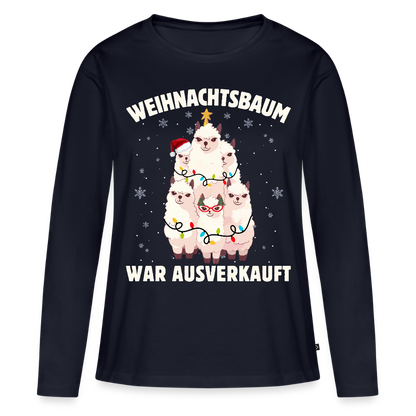 Bio-Langarmshirt "Weihnachtsbaum war ausverkauft" - Navy