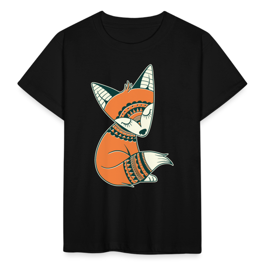 Kinder T-Shirt "Toller Fuchs" - Schwarz