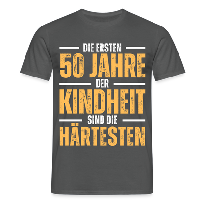 Männer T-Shirt "Die ersten 50 Jahre" - Anthrazit