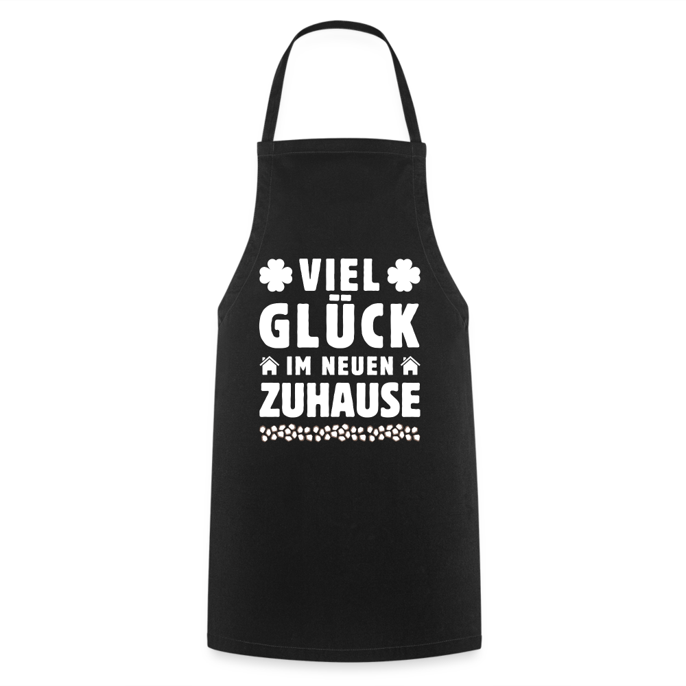 Kochschürze "Viel Glück im neuen Zuhause" - Schwarz