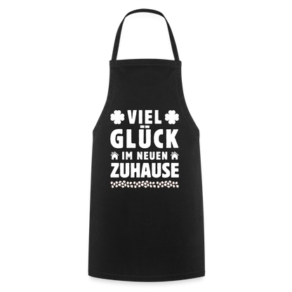 Kochschürze "Viel Glück im neuen Zuhause" - Schwarz