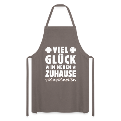 Kochschürze "Viel Glück im neuen Zuhause" - Grau