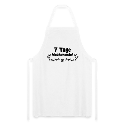 Kochschürze "7 Tage Wochenende" - Weiß