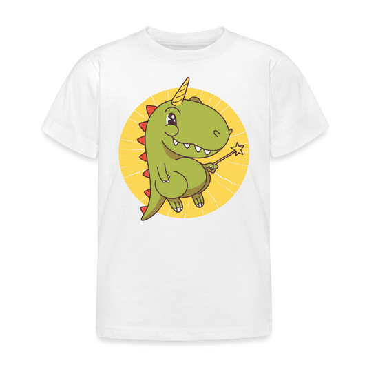 Kinder T-Shirt "Dinosaurier-Einhorn" - Weiß