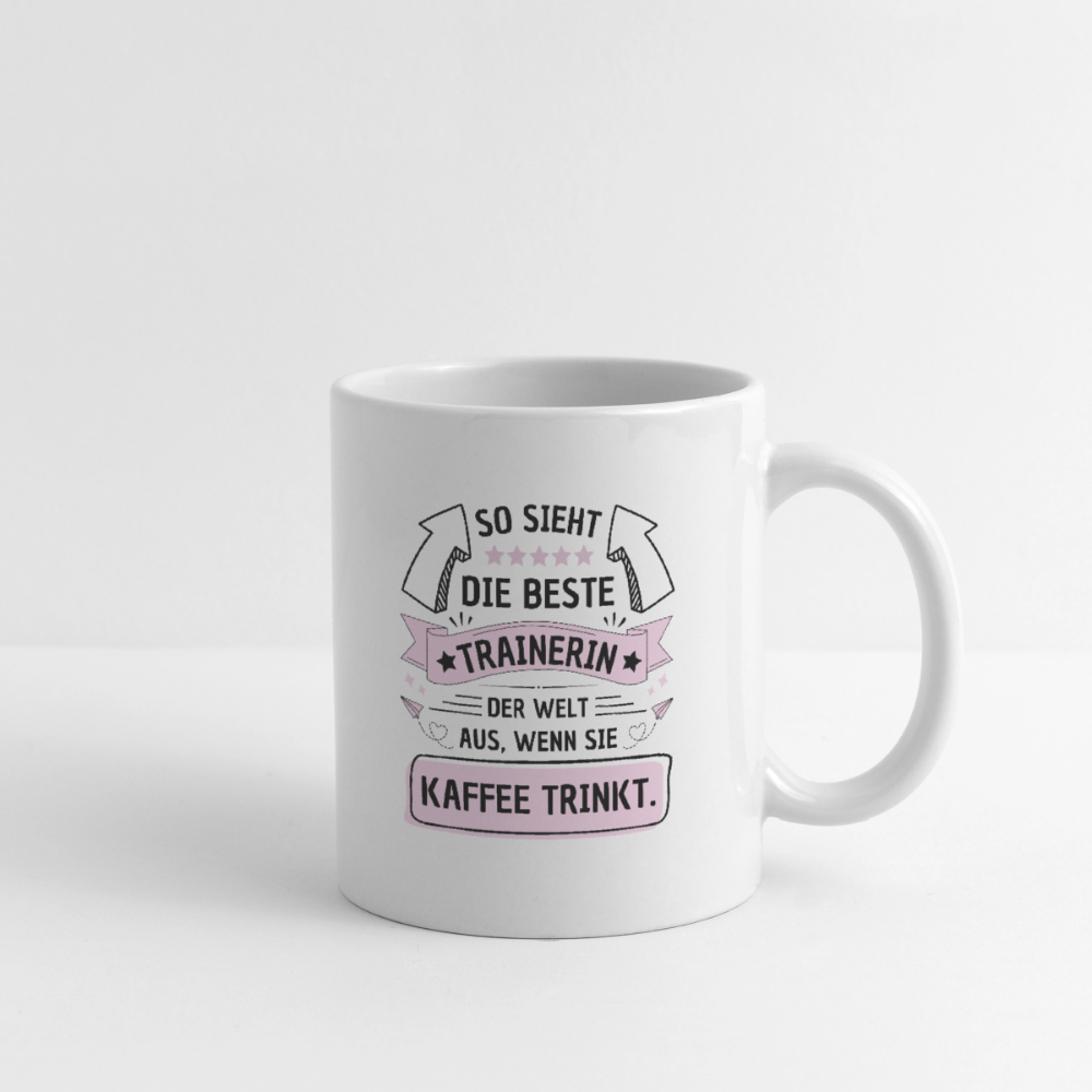 Tasse "Die beste Trainerin" (Kaffee) - Weiß