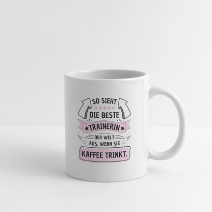 Tasse "Die beste Trainerin" (Kaffee) - Weiß