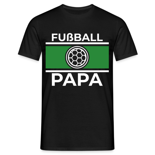 Männer T-Shirt "Fußball Papa" - Schwarz