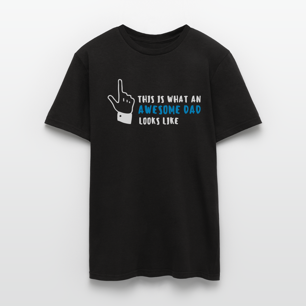 Männer T-Shirt "This is what an awesome dad looks like" - Schwarz