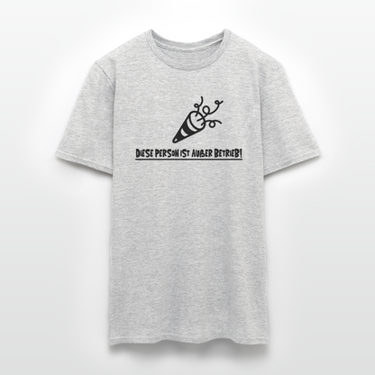 Männer T-Shirt "Diese Person ist außer Betrieb" - Grau meliert