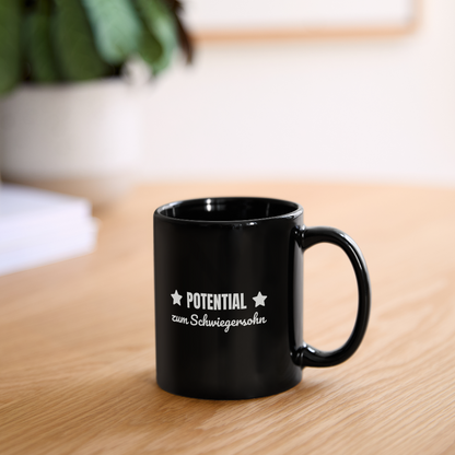 Tasse "Potential zum Schwiegersohn" - Schwarz