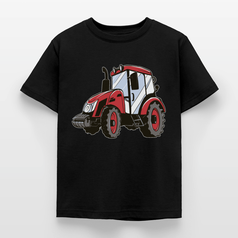 Kinder T-Shirt "Kleiner roter Traktor" - Schwarz
