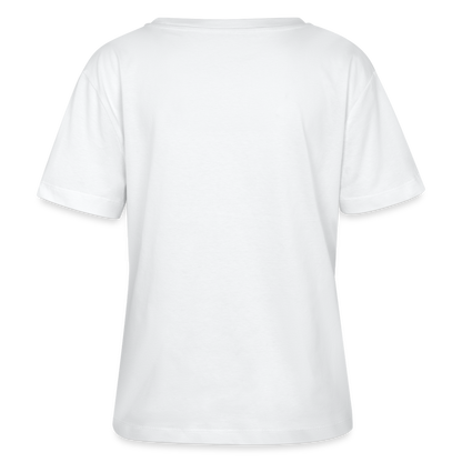 Rundhals Frauen Bio-T-Shirt "Handgezeichnete Weihnachtsbäume" - Weiß