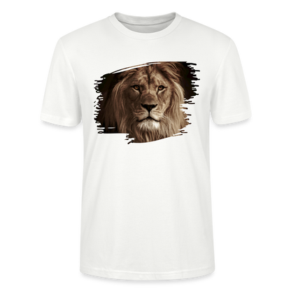 Unisex Bio-T-Shirt "Realistischer Löwe" - Weiß