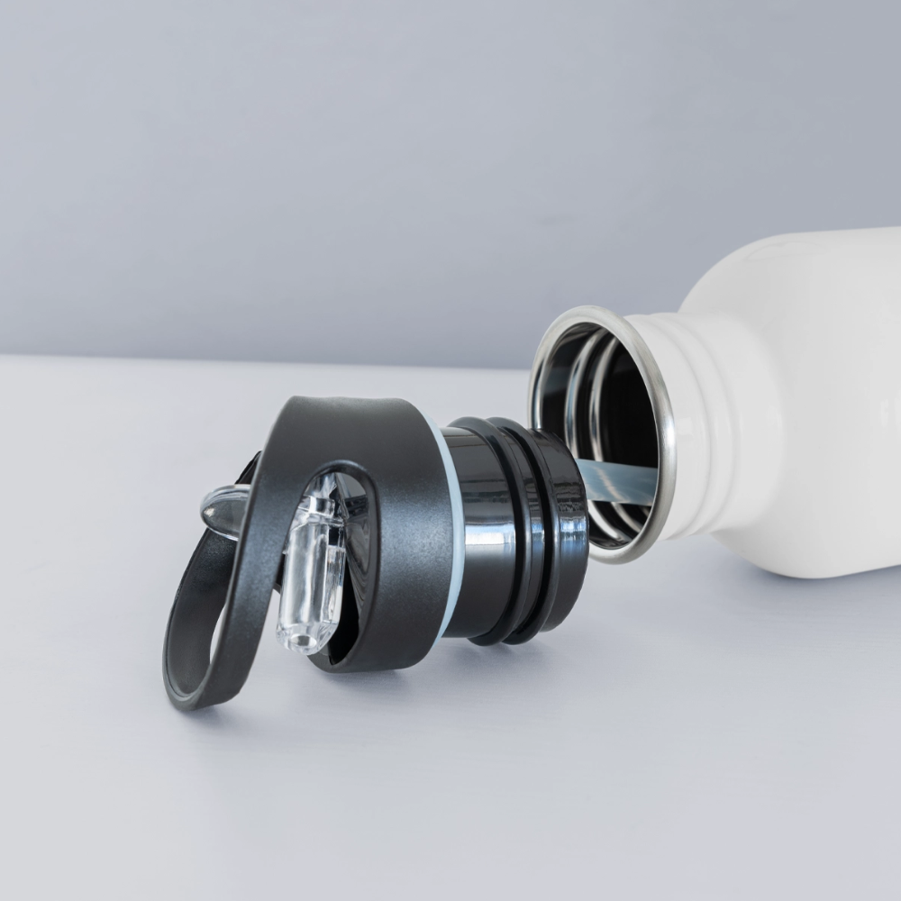 Trinkflasche "Lieber Sohn, wir haben versucht für dich das beste Geschenk zum Master zu finden..." - Weiß