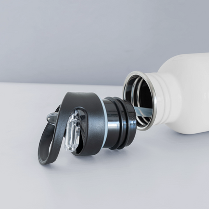 Trinkflasche "Lieber Sohn, wir haben versucht für dich das beste Geschenk zum Master zu finden..." - Weiß