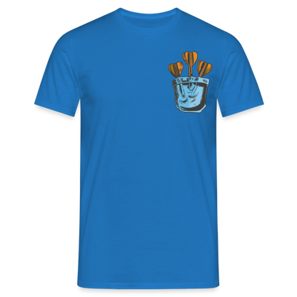 Männer T-Shirt "Dartpfeile in Brusttaschen-Optik" - Royalblau