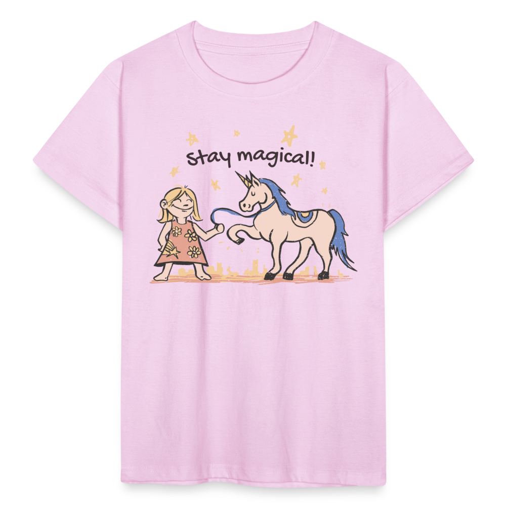 Kinder T-Shirt "Stay magical" - Hellrosa