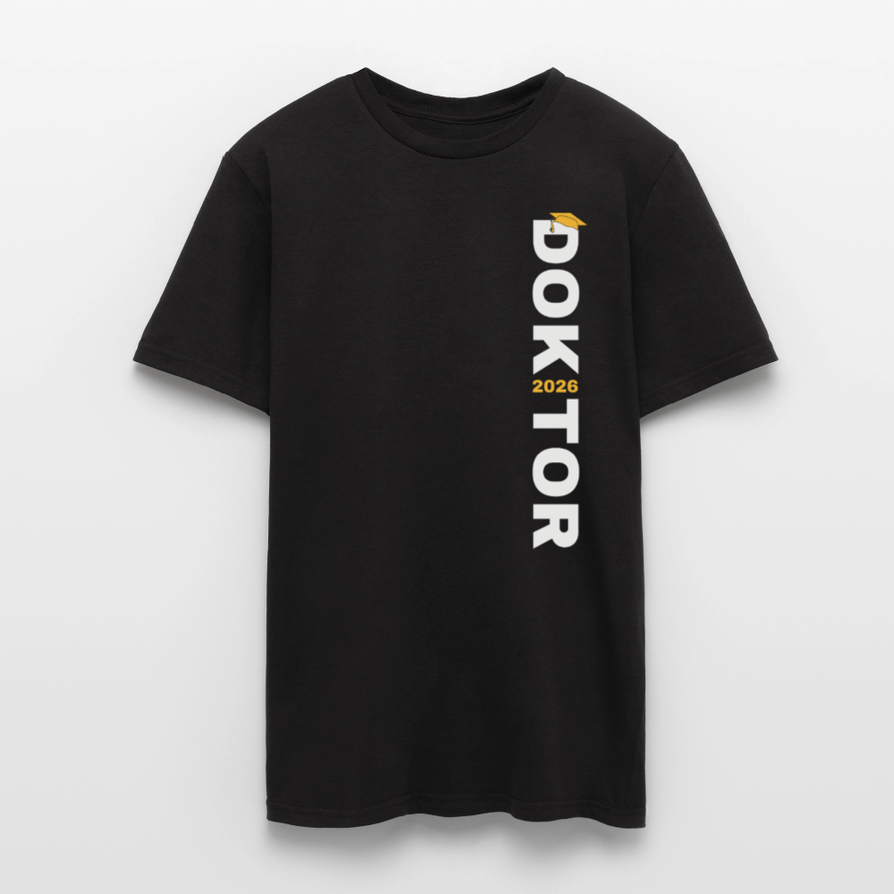 Männer T-Shirt "Doktor 2026" (Schriftzug) - Schwarz