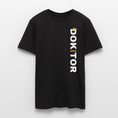 Männer T-Shirt "Doktor 2026" (Schriftzug) - Schwarz