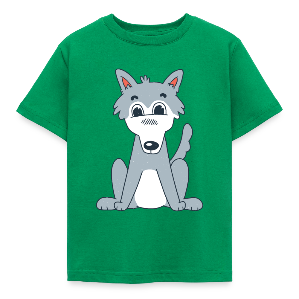 Kinder T-Shirt "Süßer Wolf" - Kelly Green