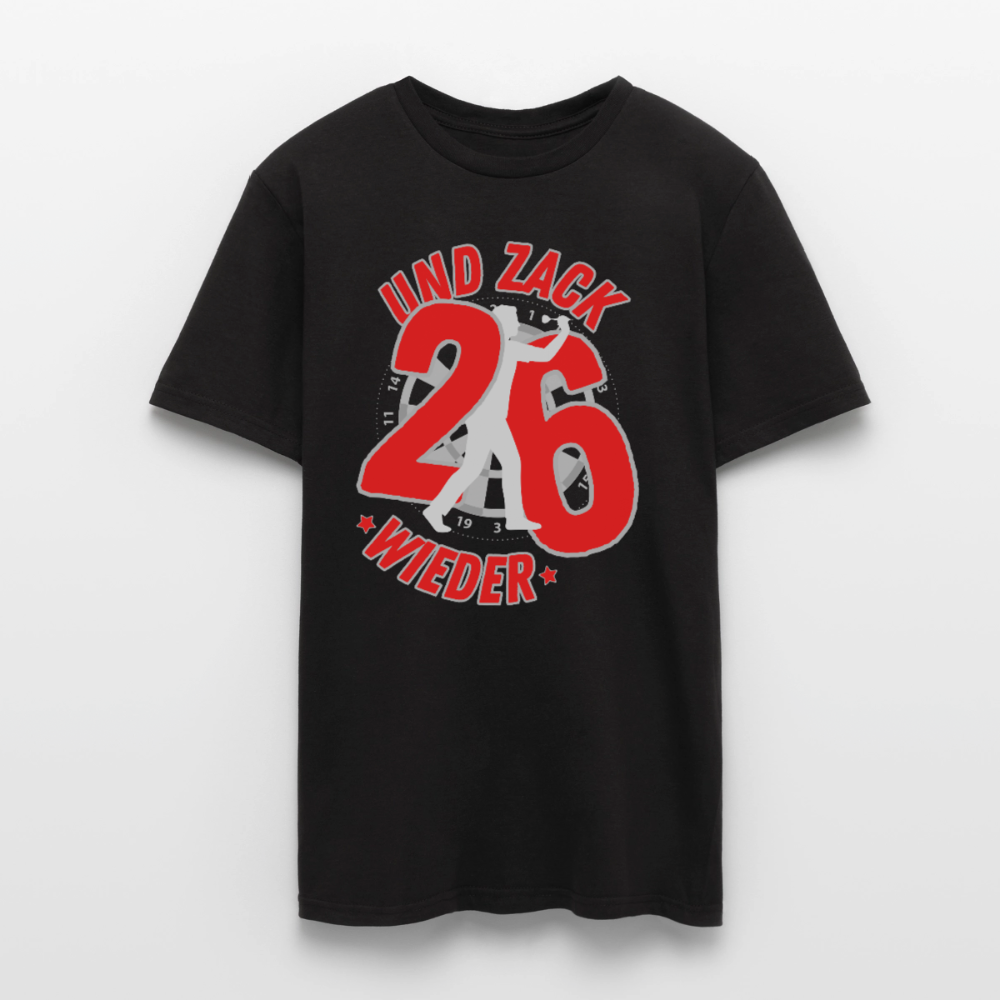 Männer T-Shirt "Und zack - wieder 26" - Schwarz