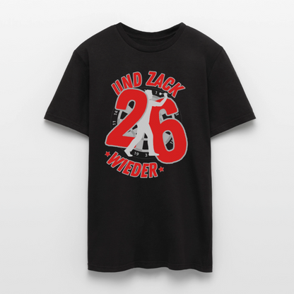 Männer T-Shirt "Und zack - wieder 26" - Schwarz